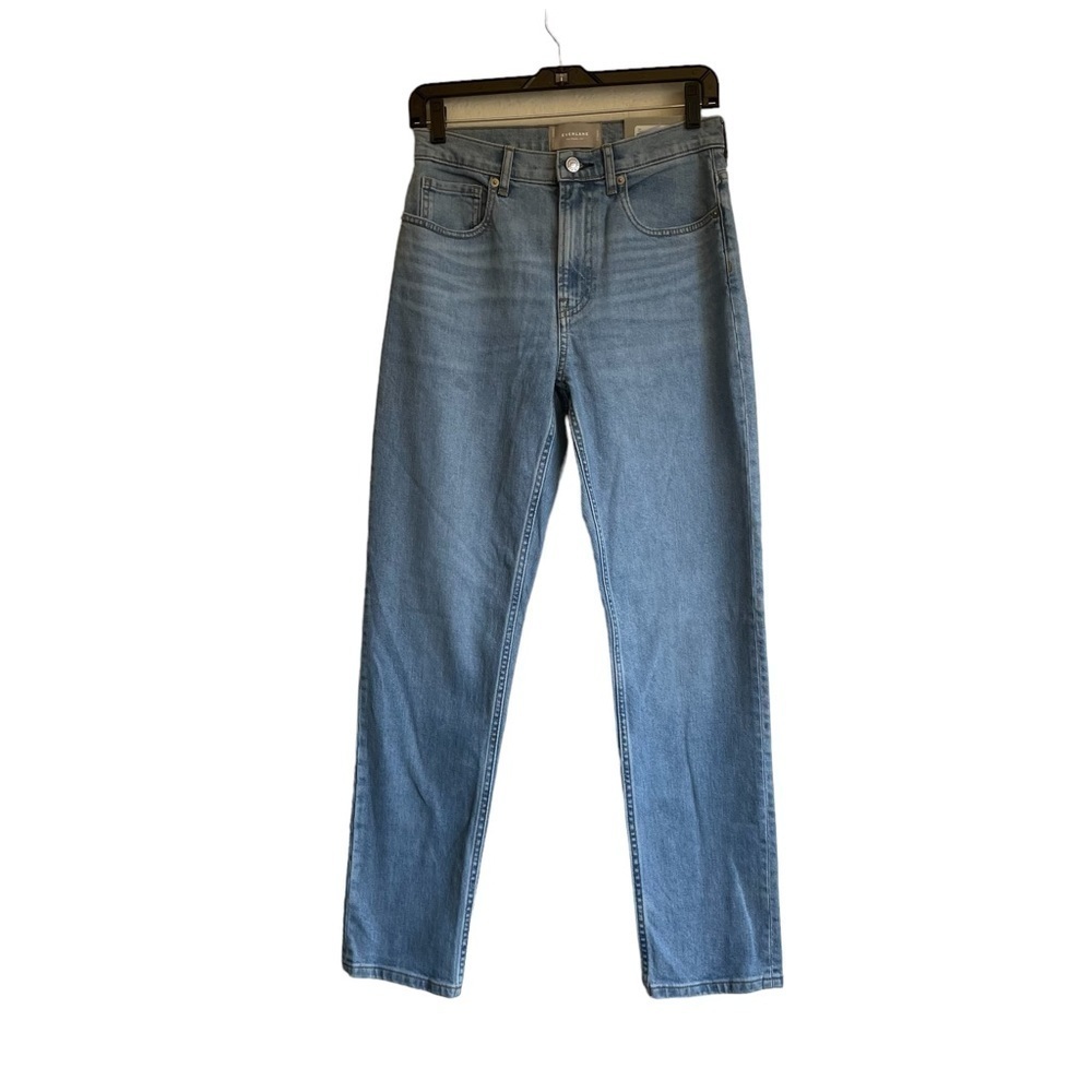 Everlane The Cheeky Straight Jean Size 27 Sky Blue Zipper Fly New with Tag‎